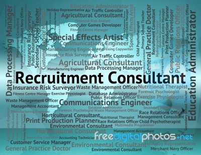 Recruitment Consultant Shows Counsellor Headhunter And Experts Stock Image