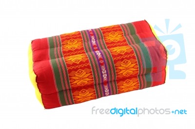 Rectangle Pillow Thai Style On White Background Stock Photo