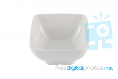 Rectangle Soup Cup On White Background Stock Photo