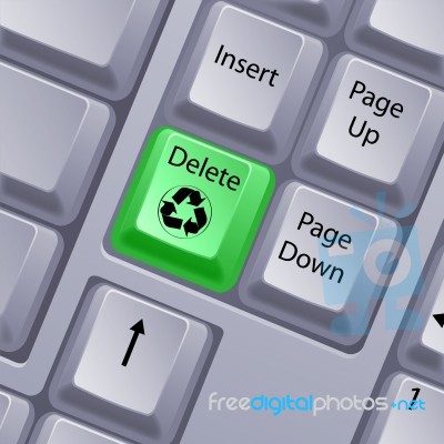 Recycle Keyboard Button Stock Image