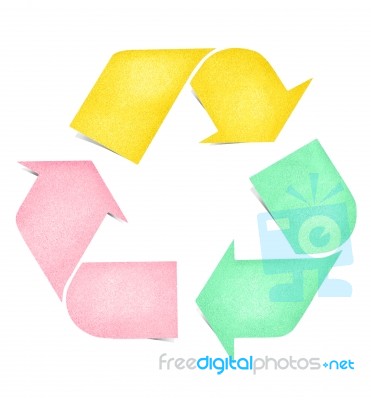 Recycle Logo Paper Craft Stock Image