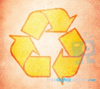 Recycle Symbol On Old Textures Stock Photo