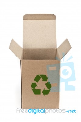 Recycled Paper Box Stock Photo