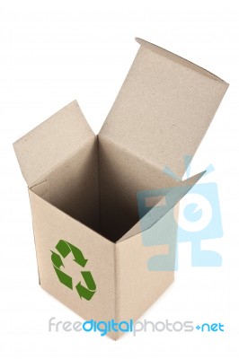 Recycled Paper Box Stock Photo