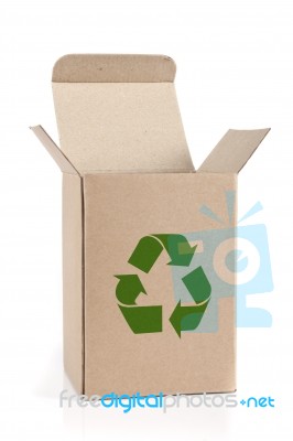 Recycled Paper Box Stock Photo