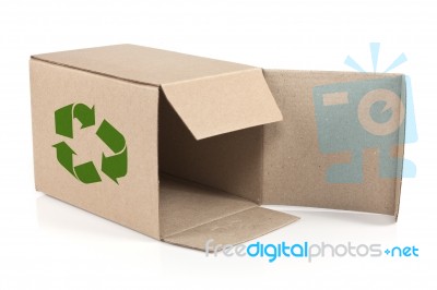 Recycled Paper Box Stock Photo