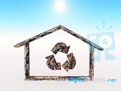 Recycling Home Stock Image