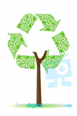 Recycling Tree Stock Image