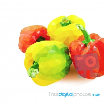 Red And Yellow Bell Pepper Stock Image