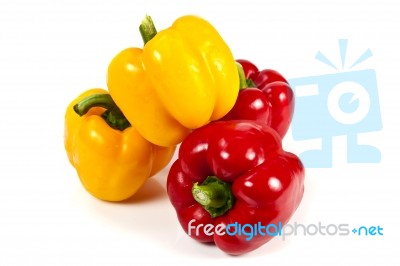 Red And Yellow Bell Pepper Stock Photo