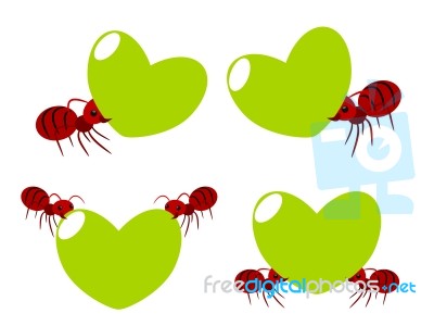 Red Ants Teamwork Illustration Stock Image