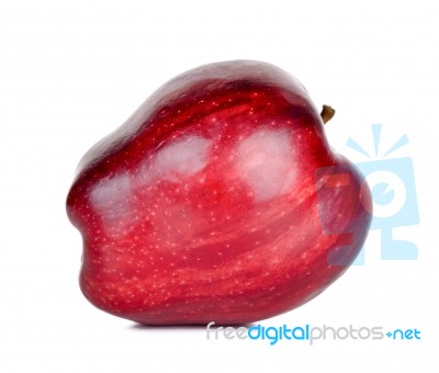 Red Apple Isolated On The White Background Stock Photo