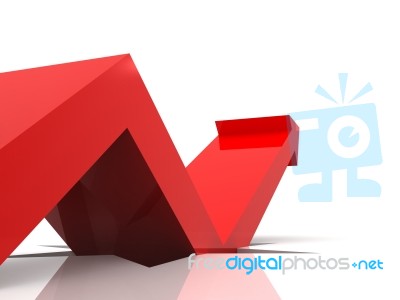 Red Arrow Stock Image