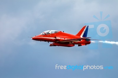 Red Arrow Aerial Display At Biggin Hill Airshow Stock Photo