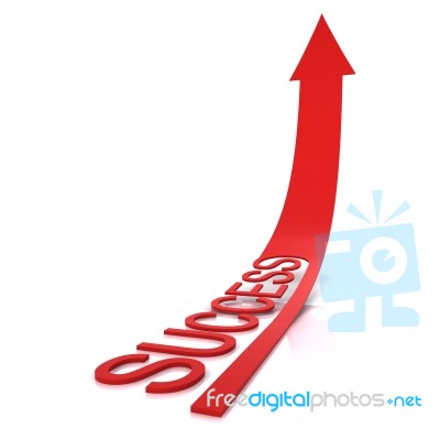 Red Arrow Success Stock Image