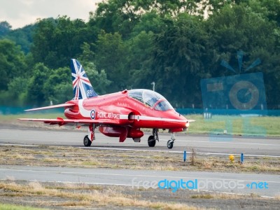 Red Arrows Display Team 50th Anniversary At Biggin Hill Airport Stock Photo