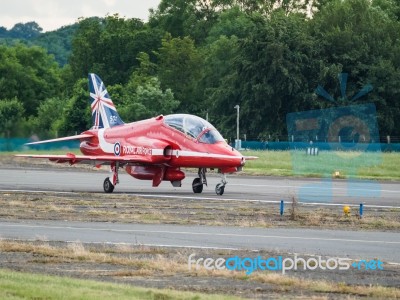 Red Arrows Display Team 50th Anniversary At Biggin Hill Airport Stock Photo