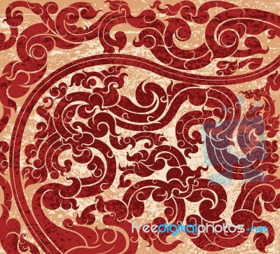 Red Art Pattern Stock Image