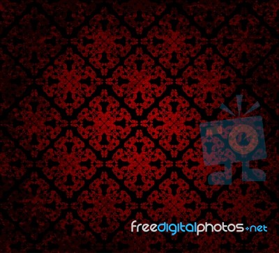 Red Art Pattern Vintage Style Stock Image