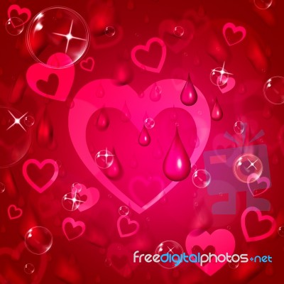 Red Background Represents Valentine Day And Affection Stock Image