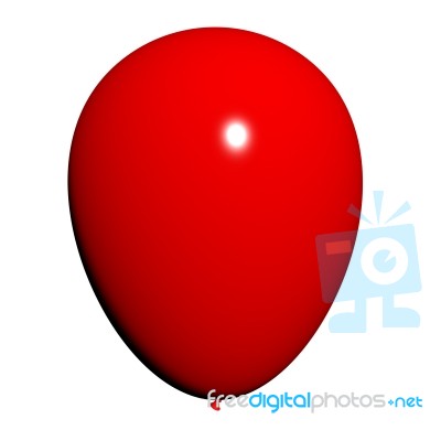 Red Balloon On White Background Stock Image