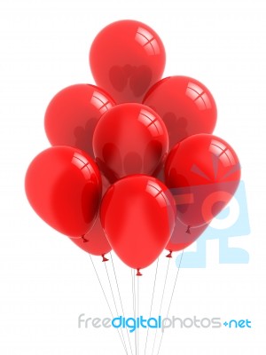 Red Balloons Stock Image