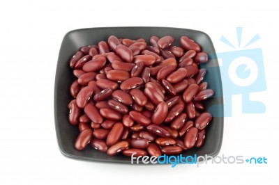 Red Beans In Bowl Stock Photo