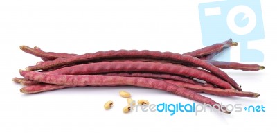 Red Beans On The White Background Stock Photo