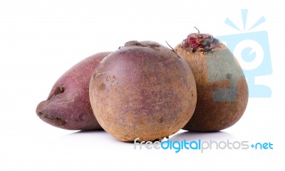 Red Beetroot On A White Background Stock Photo