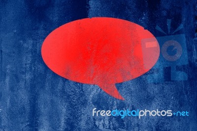 Red Blank Speech Bubble Stock Image