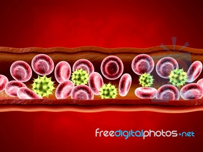  Red Blood Cells With Wain Stock Image