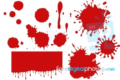 Red Blood  Isolated On White Stock Image