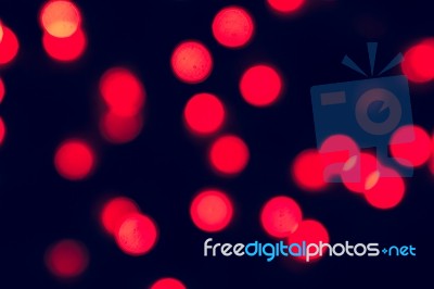 Red Bokeh Christmas Lights Stock Photo