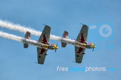 Red Bull Matadors At Airbourne Stock Photo