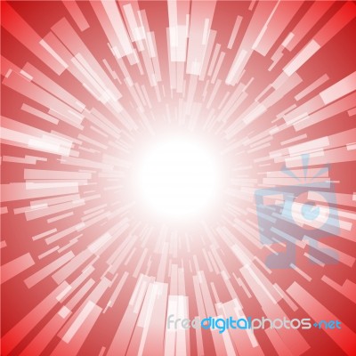 Red Burst Ray Light Stripe Stock Image