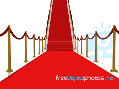 Red Carpet Stairs Stock Image