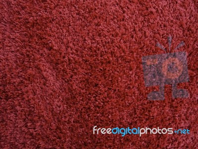 Red Carpet Texture, Close-up Stock Photo