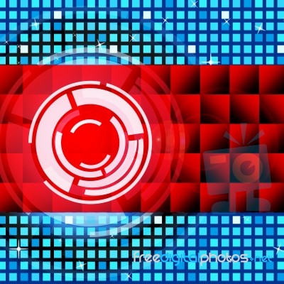 Red Circles Background Means Record And Lp Discs
 Stock Image