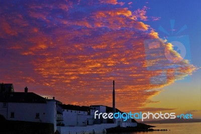 Red Cloud Sunset Stock Photo