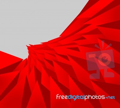 Red Color Triangle Shaped Scene Stock Image