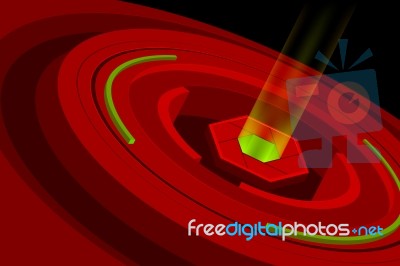 Red Colors Circular Shapes Scene Stock Image