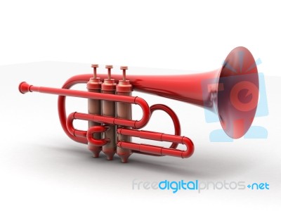 Red Cornet Stock Image