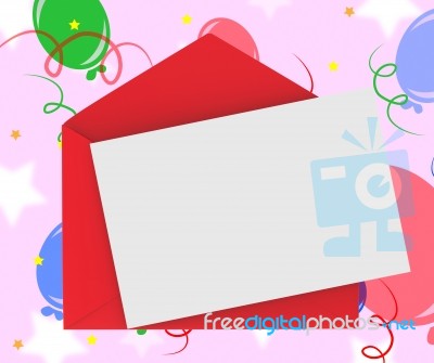 Red Envelope With Note Means Romantic Correspondence Or Love Let… Stock Image