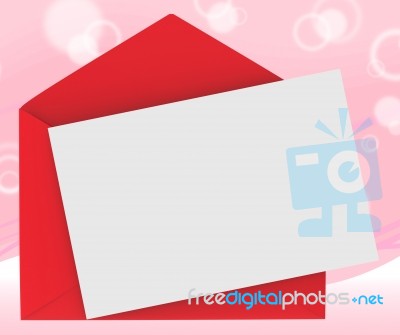 Red Envelope With Note Shows Loving Message Or Dating Note Stock Image