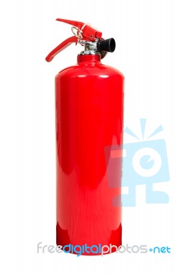 Red Fire Extinguisher Stock Photo