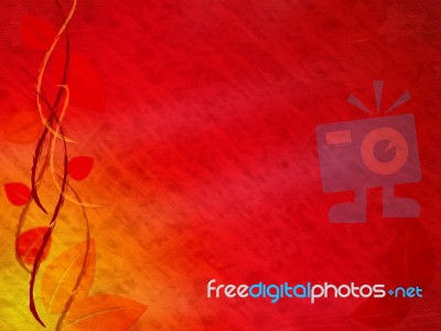 Red Floral Indicates Blank Space And Backdrop Stock Image