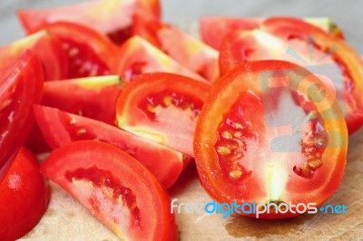 Red Fresh Tomatoes Stock Photo