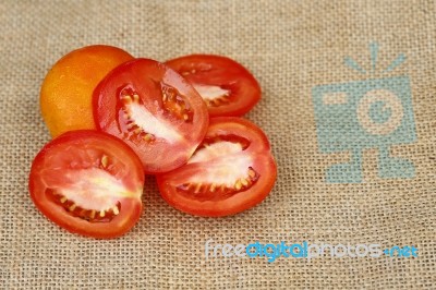 Red Fresh Tomatoes Stock Photo