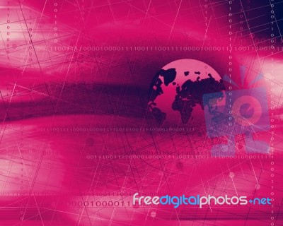 Red Futuristic Background Stock Image