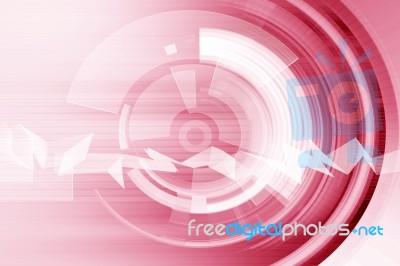 Red Futuristic Background Stock Image